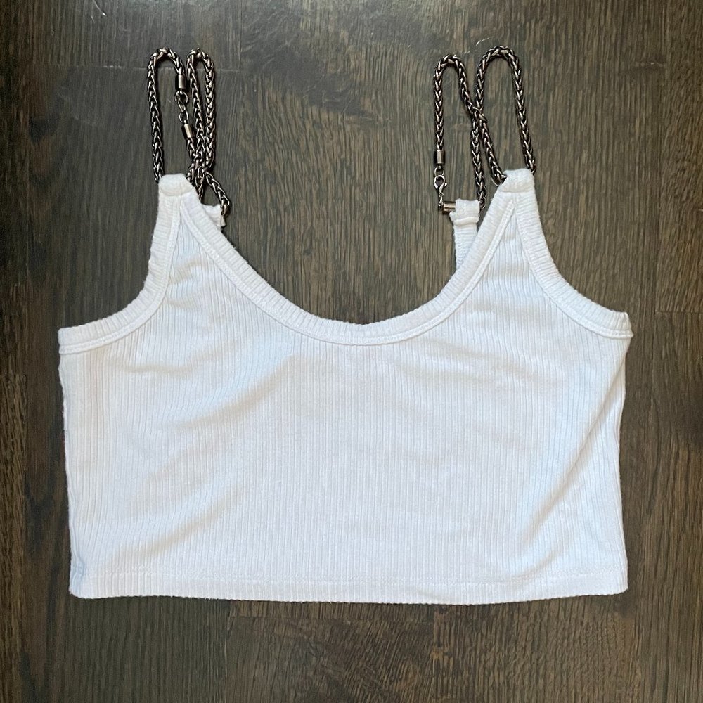 LF White Crop Top